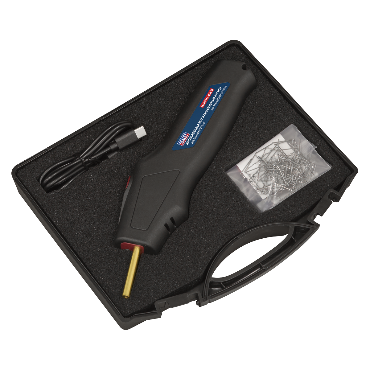 Sealey SDL16 Rechargeable Hot Stapler Repair Kit 18W