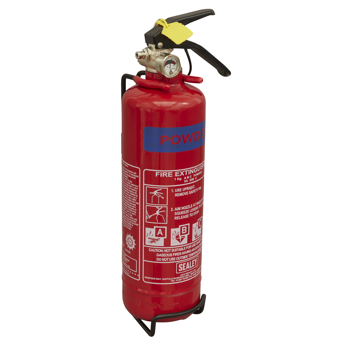 Sealey SDPE01 Dry Powder Fire Extinguisher 1kg