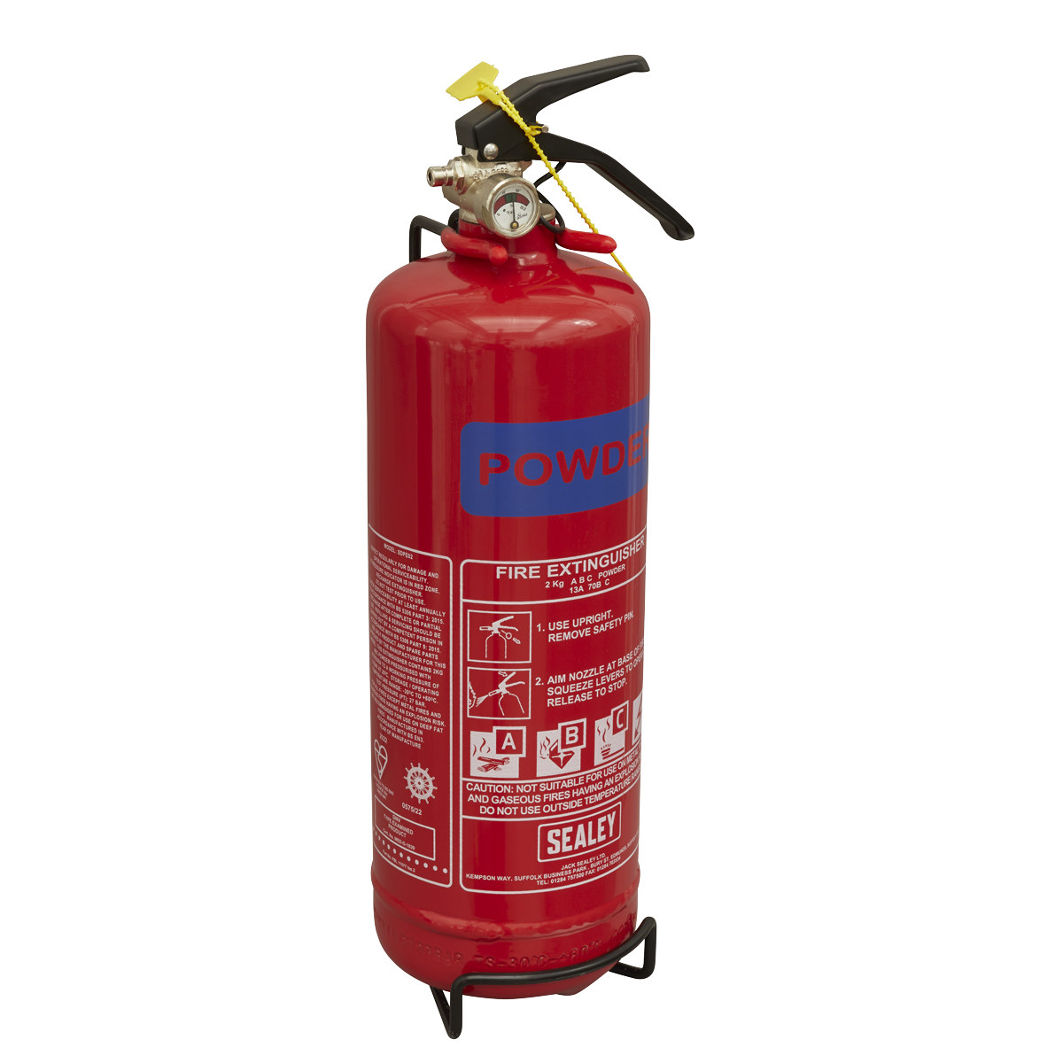 Sealey SDPE02 Dry Powder Fire Extinguisher 2kg