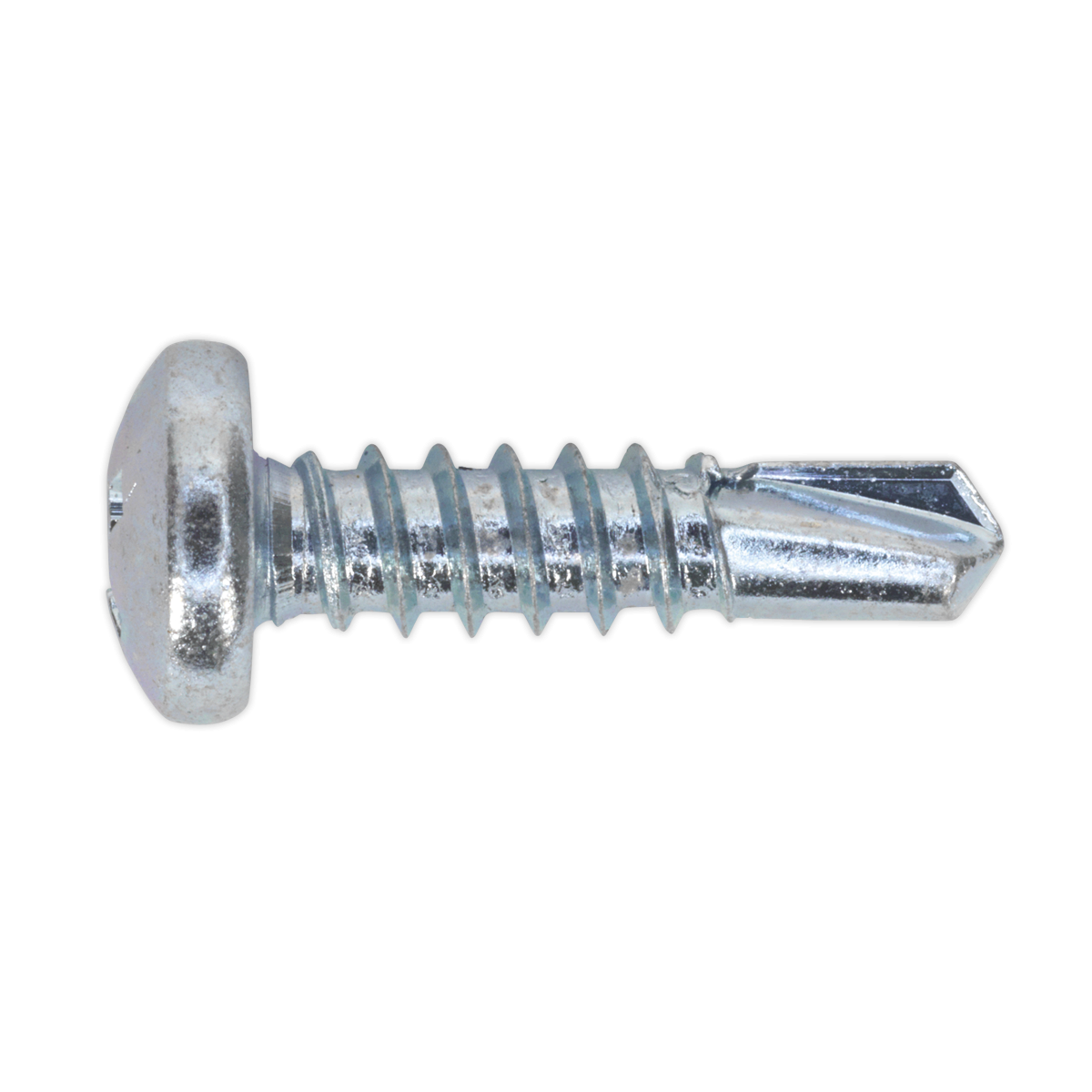 Sealey SDPH4819 Zinc Plated Self-Drilling Pan Head Phillips Screw 4.8 x 19mm - Pack of 100