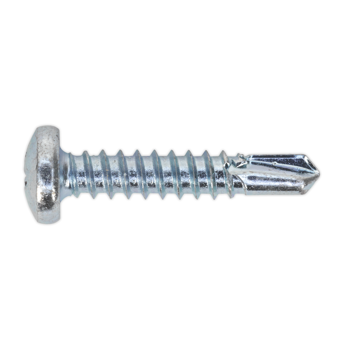 Sealey SDPH4825 Zinc Plated Self-Drilling Pan Head Phillips Screw 4.8 x 25mm - Pack of 100