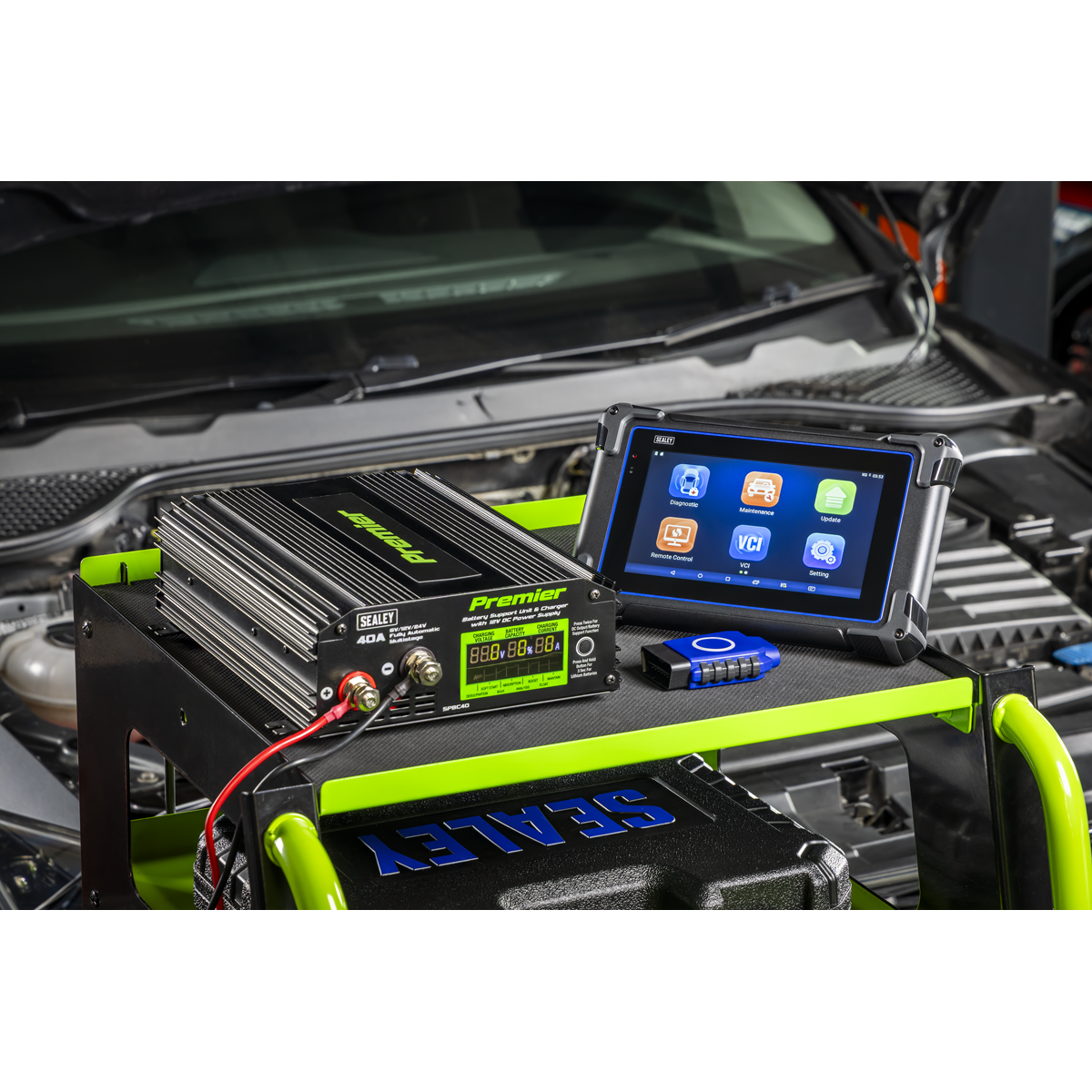Sealey SDS1G1 Diagnostic Support Station - Green