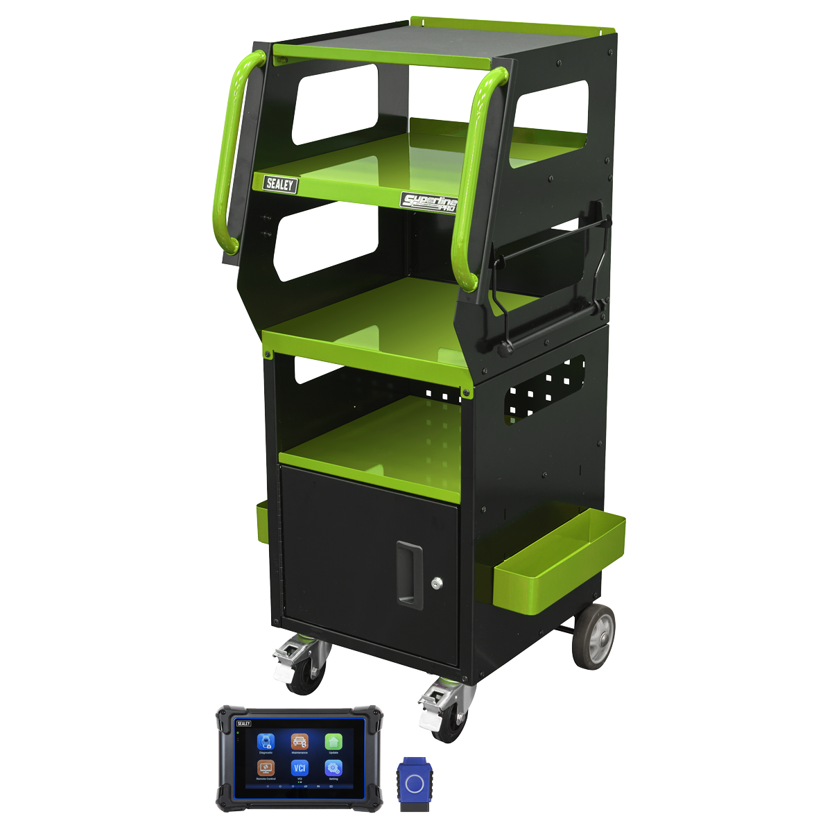 Sealey SDS1G Diagnostic Tablet & Trolley - Green