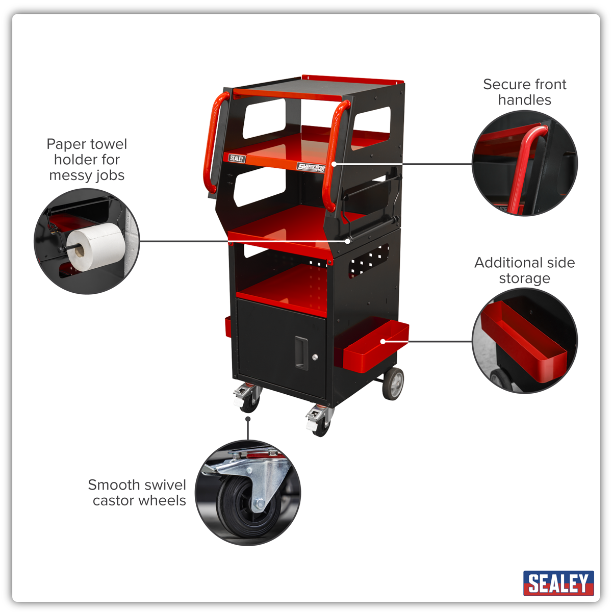 Sealey SDS1R1 Diagnostic Support Station - Red