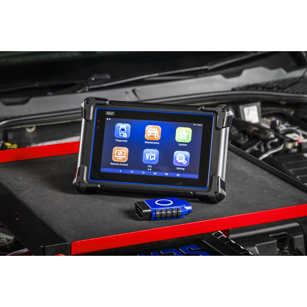 Sealey SDS1R Diagnostic Tablet & Trolley - Red