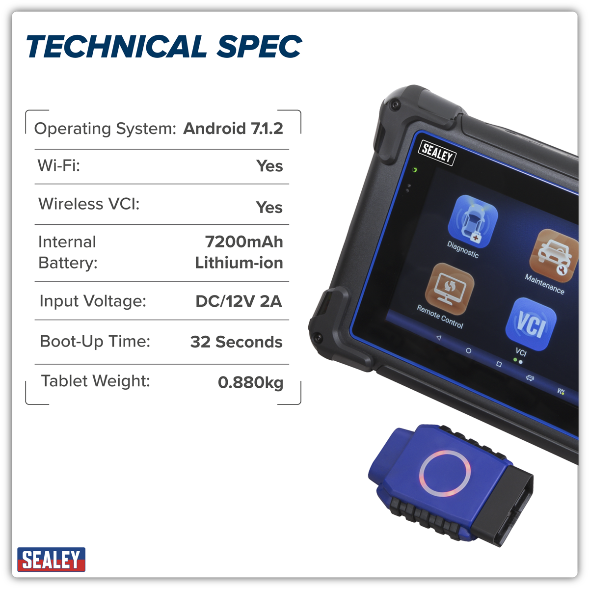 Sealey SDS1 Diagnostic Tablet Multi-Manufacturer