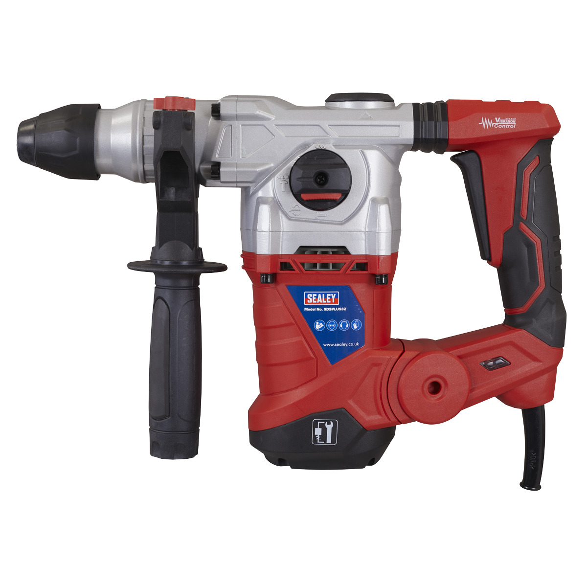 Sealey SDSPLUS32 32mm SDS Plus Rotary Hammer Drill 1500W/230V