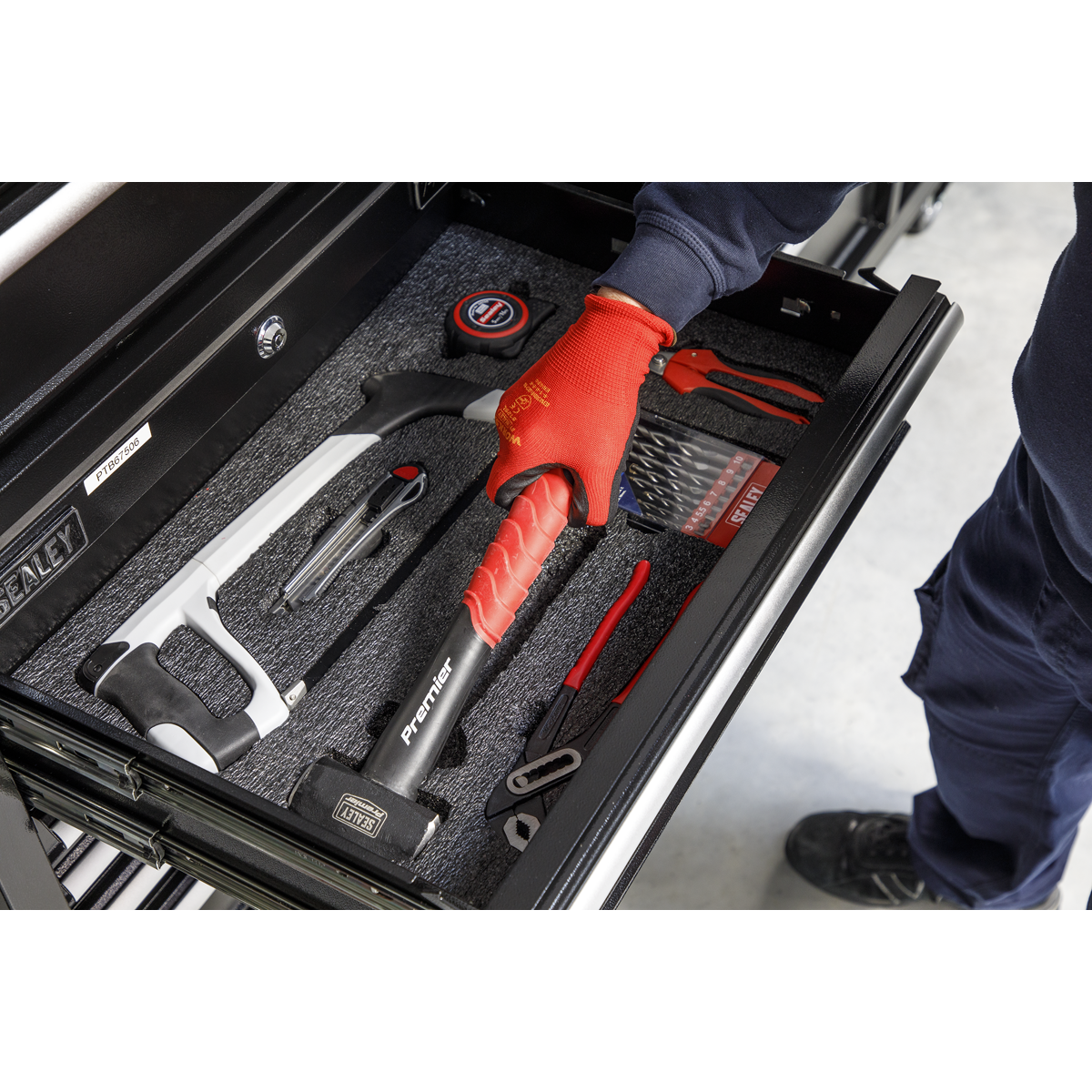 Sealey SF30BK Easy Peel Shadow Foam® 1200 x 550 x 30mm - Black/Black