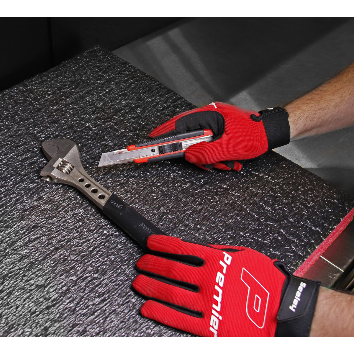 Sealey SF50R Easy Peel Shadow Foam® 1200 x 550 x 50mm - Red/Black