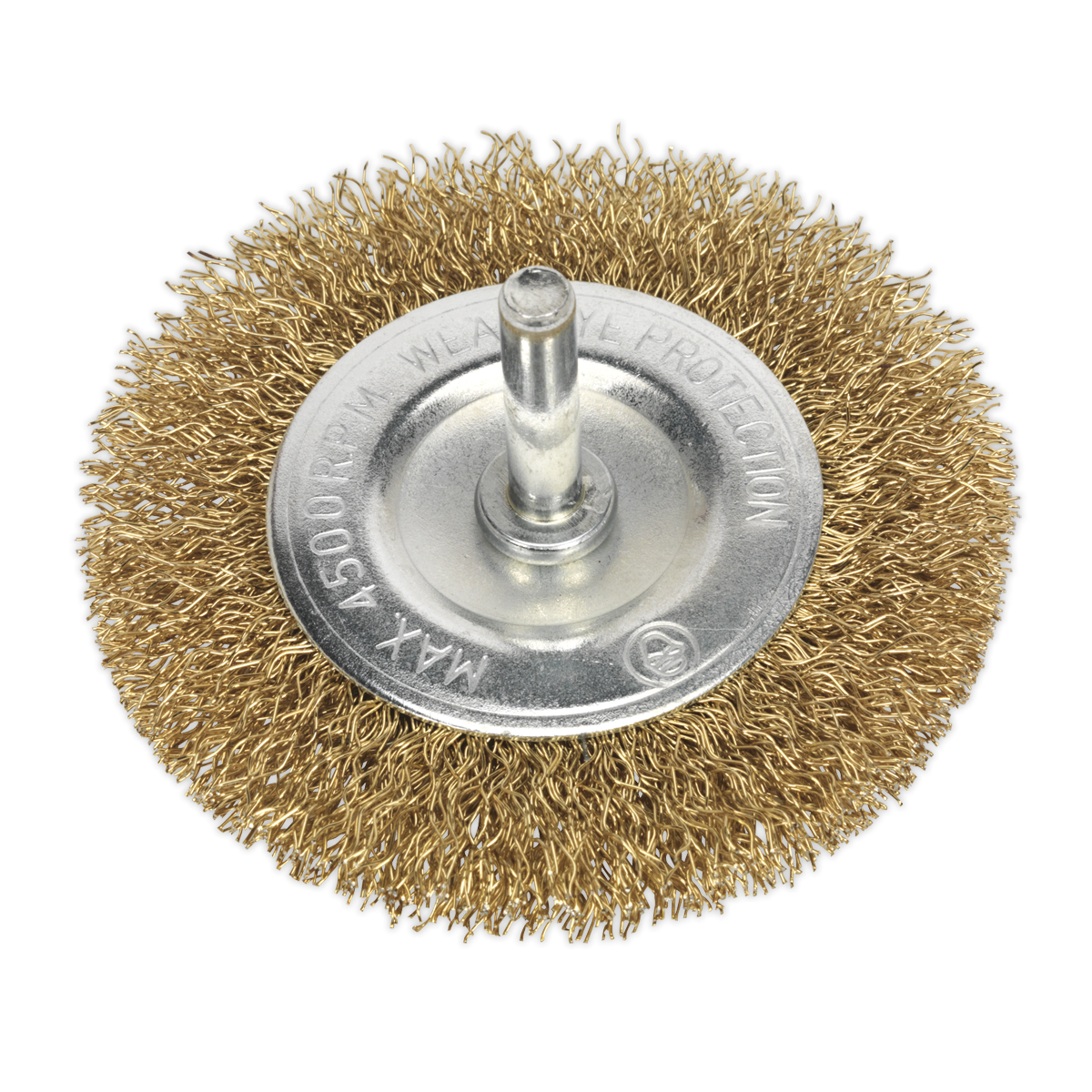 Sealey SFB75 75mm Crimped Flat Wire Brush with 6mm Shaft
