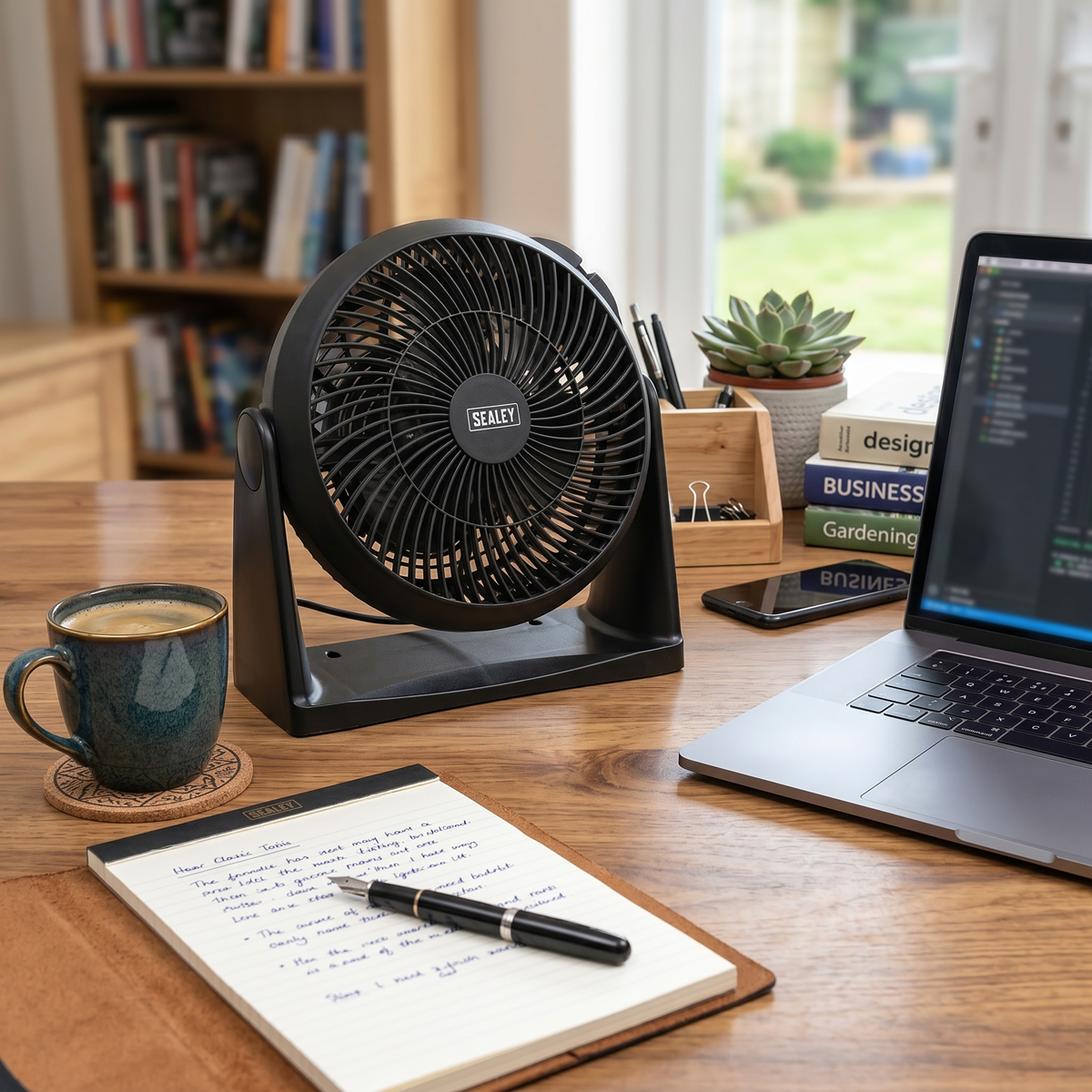 Sealey SFF08 8" Small Desk Fan 3-Speed 230V