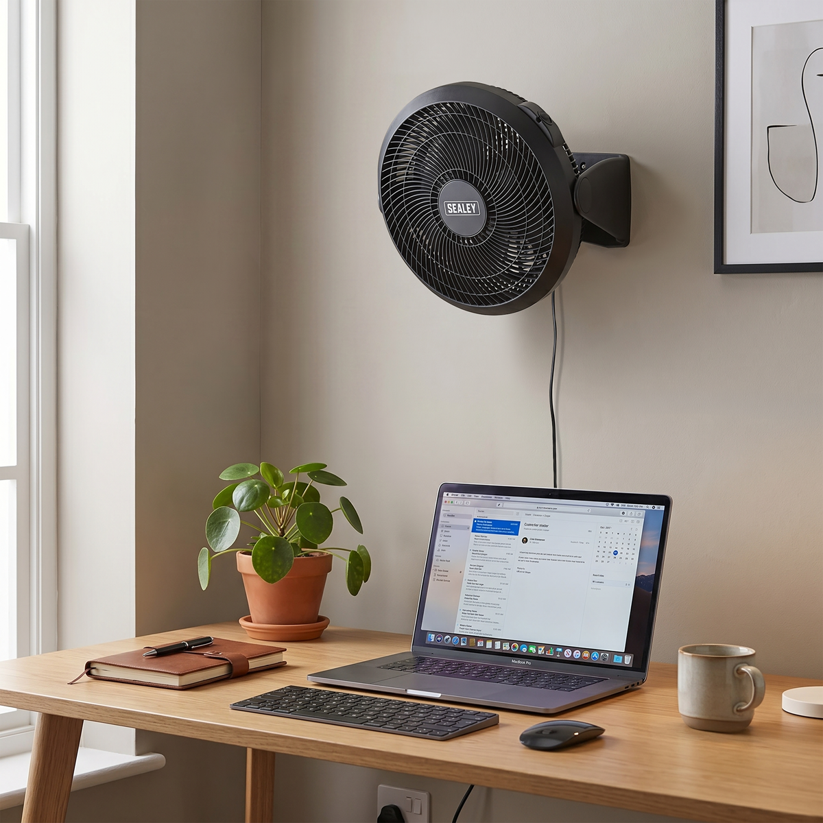 Sealey SFF12 12" Small Desk Fan 3-Speed 230V