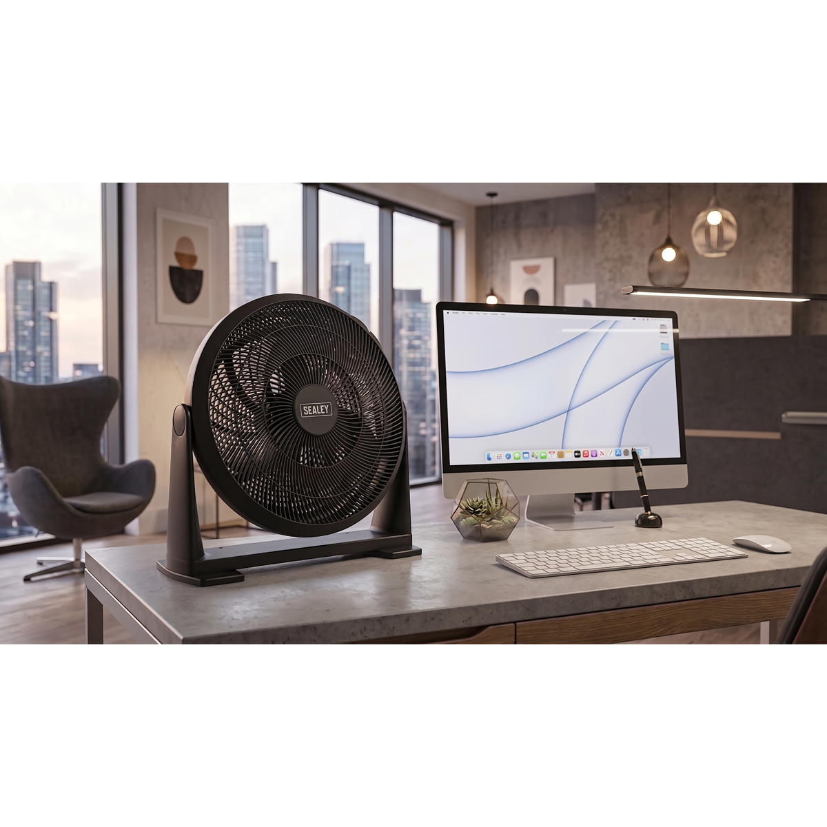 Sealey SFF16 16" Small Desk Fan 3-Speed 230V