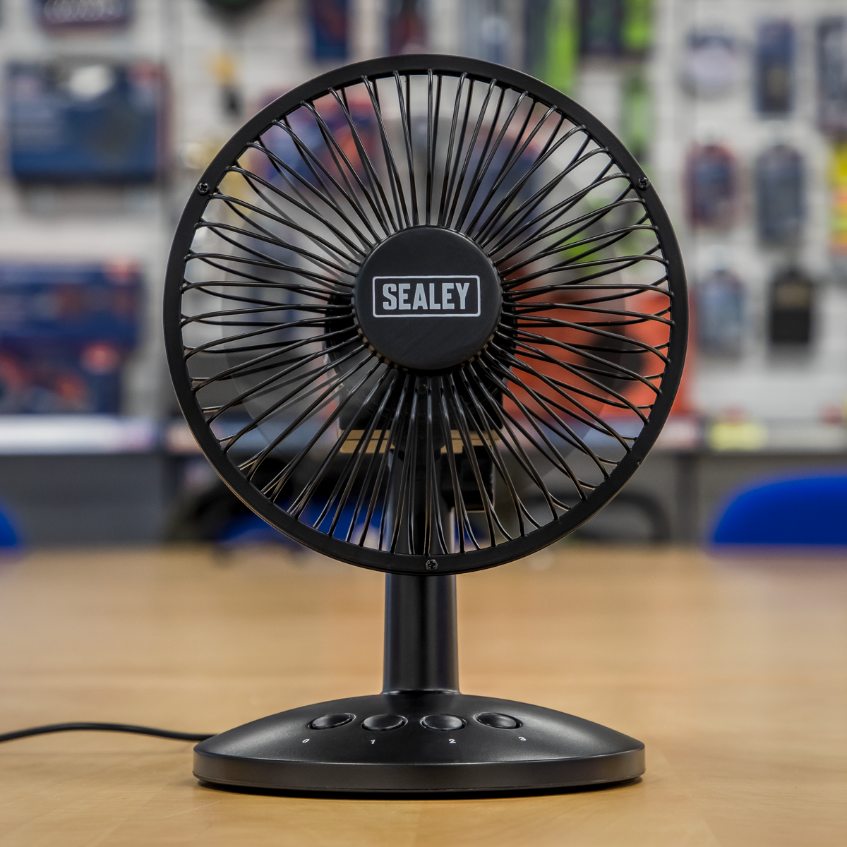 Sealey SFF6USB 6" Small Oscillating USB Desk Fan 3-Speed