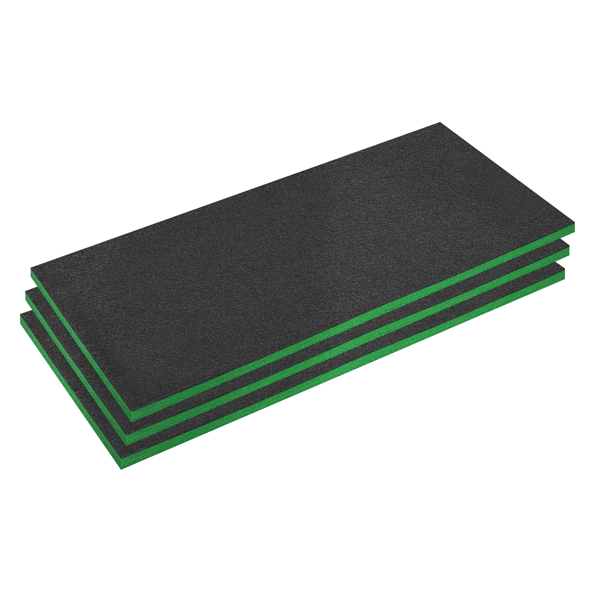 Sealey SFPK30G Easy Peel Shadow Foam® 1200 x 550 x 30mm, Green/Black - Pack of 3