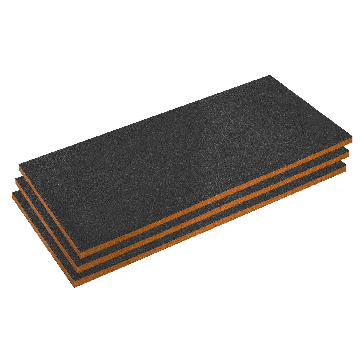 Sealey SFPK30OR Easy Peel Shadow Foam® 1200 x 550 x 30mm, Orange/Black - Pack of 3
