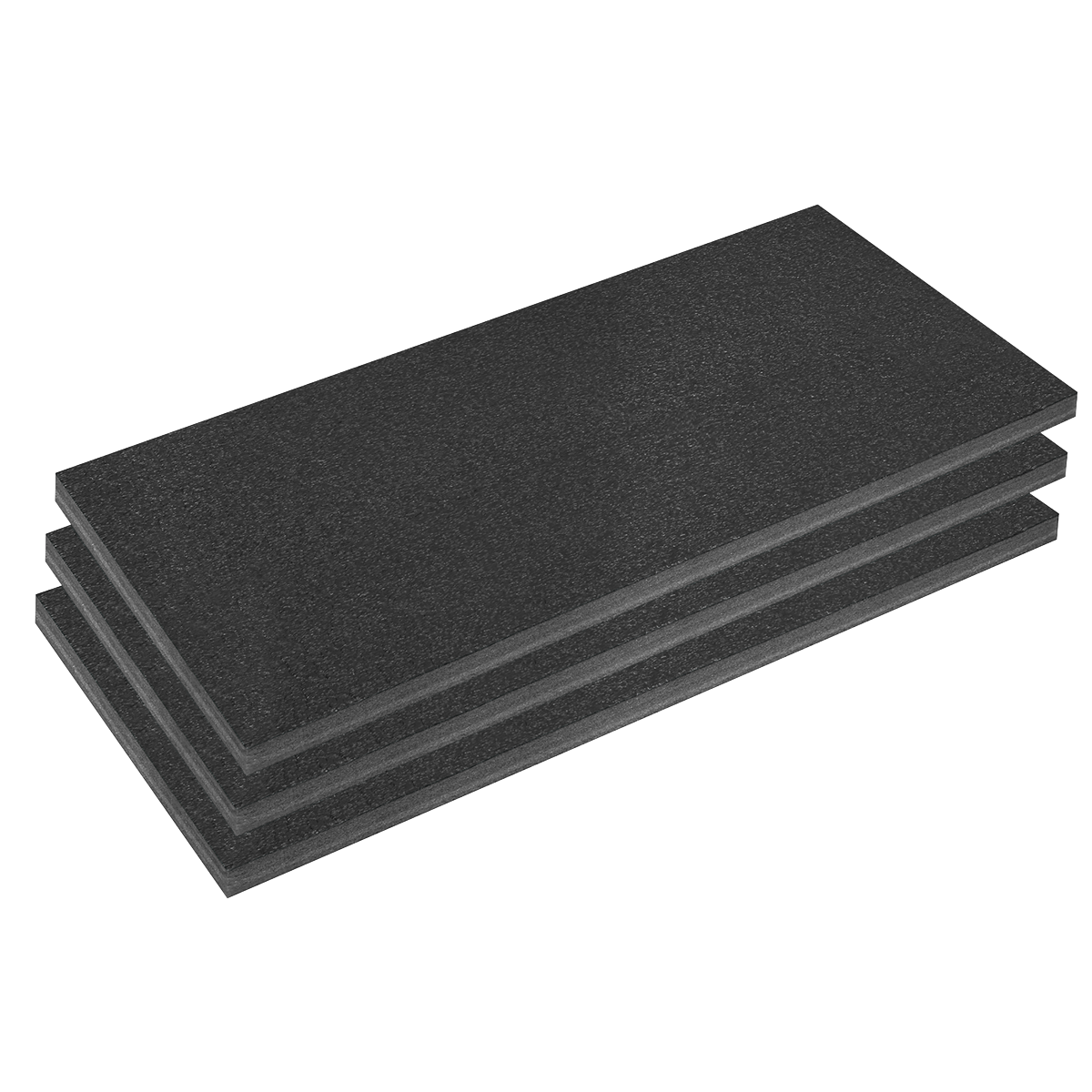 Sealey SFPK50BK Easy Peel Shadow Foam® 1200 x 550 x 50mm, Black/Black - Pack of 3