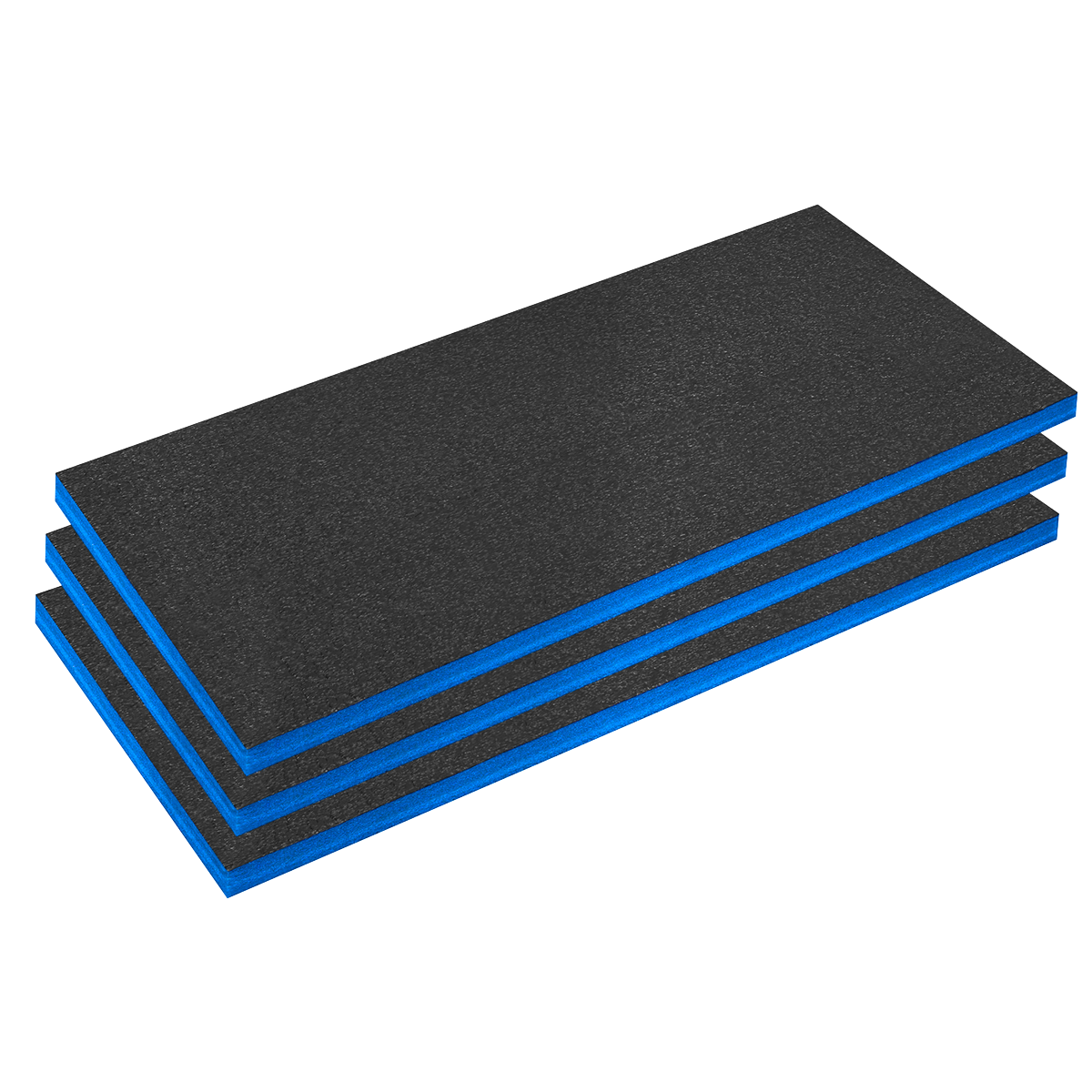 Sealey SFPK50B Easy Peel Shadow Foam® 1200 x 550 x 50mm, Blue/Black - Pack of 3