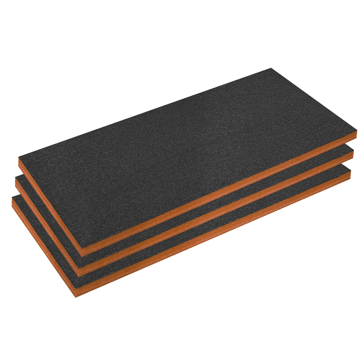 Sealey SFPK50OR Easy Peel Shadow Foam® 1200 x 550 x 50mm, Orange/Black - Pack of 3