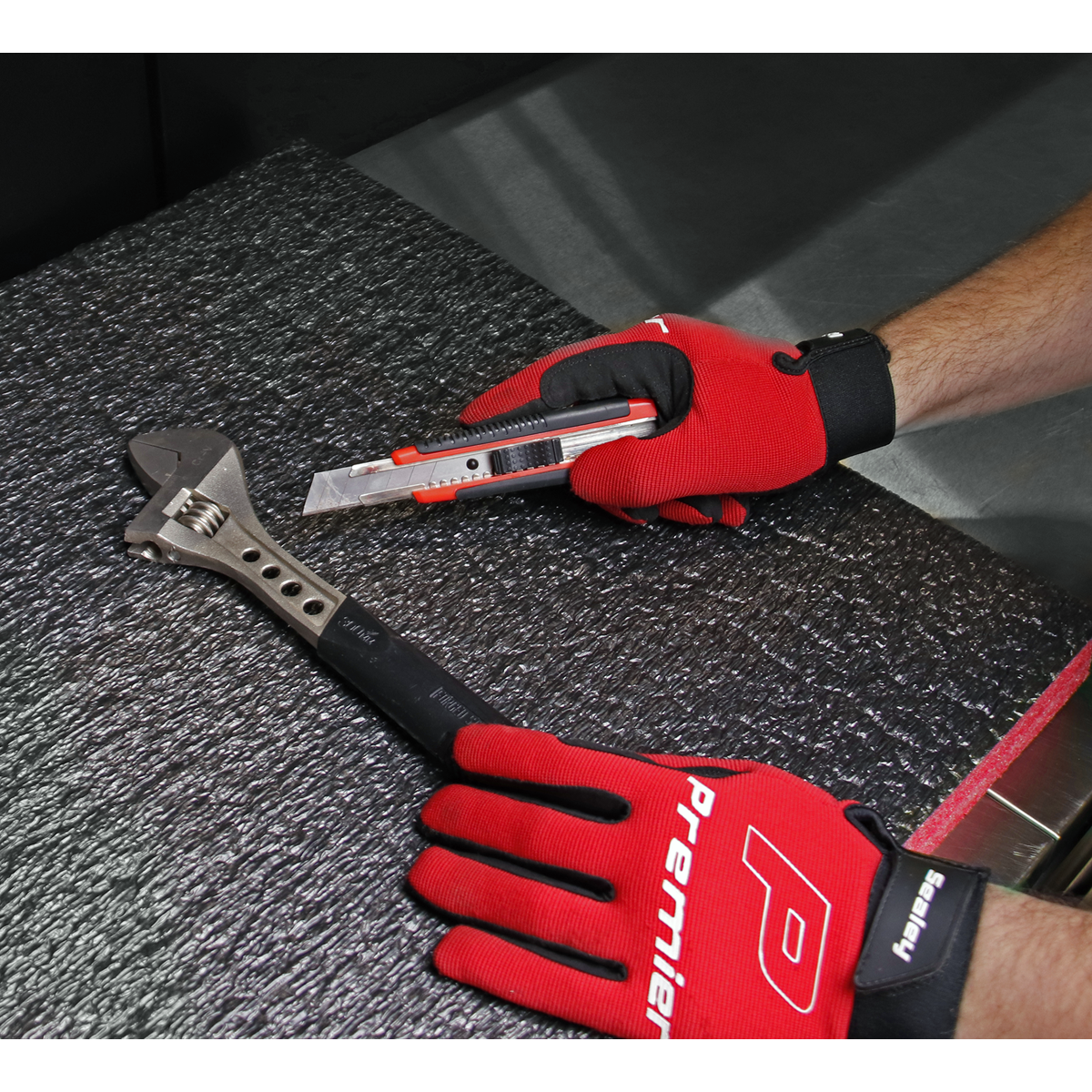 Sealey SFPK50R Easy Peel Shadow Foam® 1200 x 550 x 50mm, Red/Black - Pack of 3