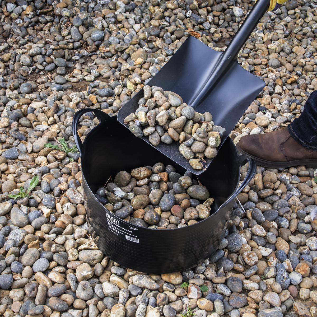 Sealey SFT30 Heavy-Duty Flexi Tub 30L - Black