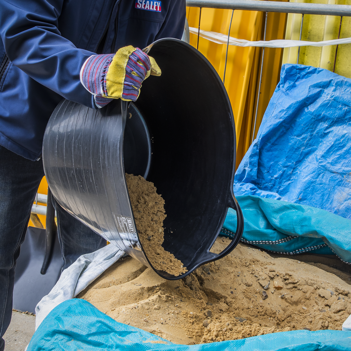 Sealey SFT40 Heavy-Duty Flexi Tub 40L - Black