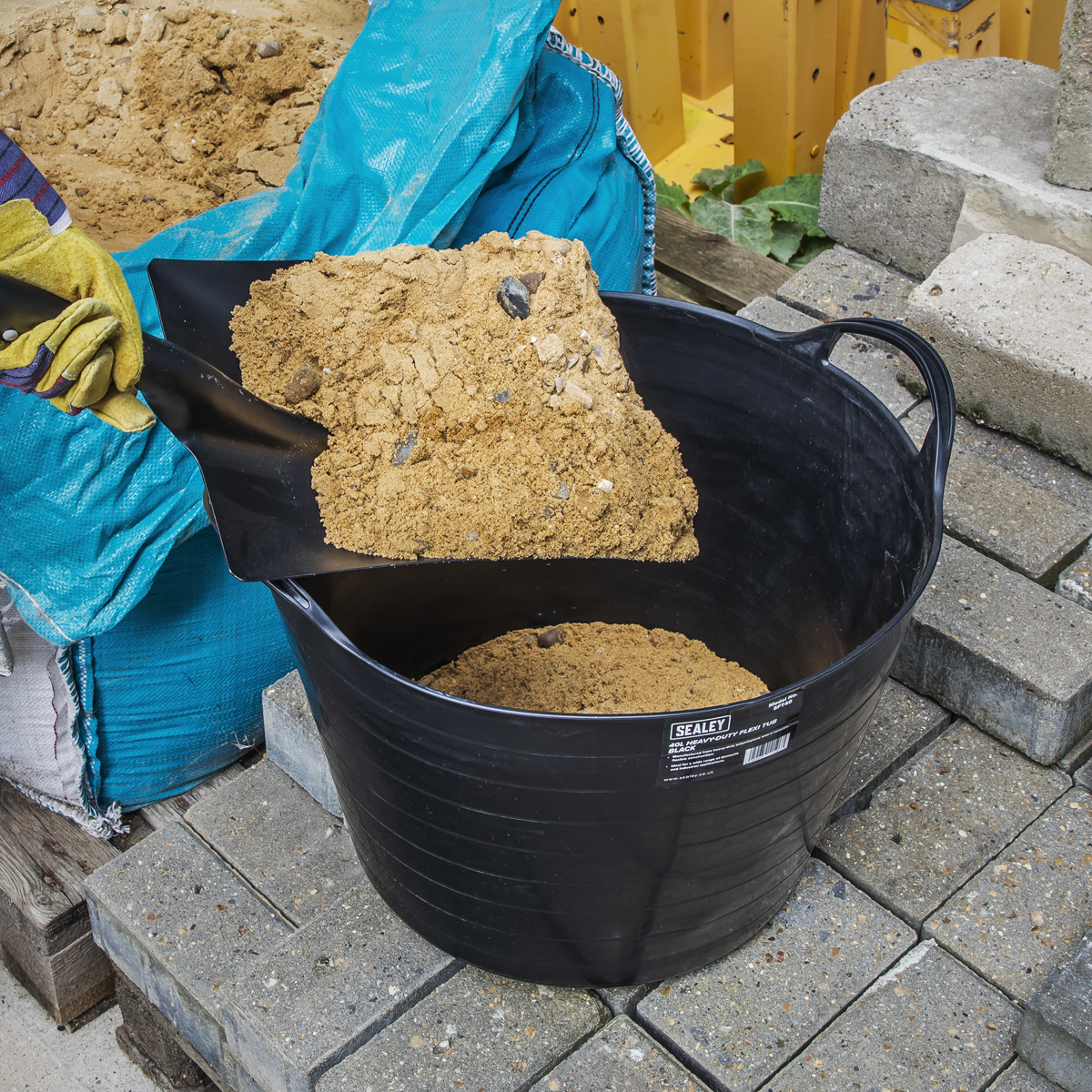 Sealey SFT40 Heavy-Duty Flexi Tub 40L - Black