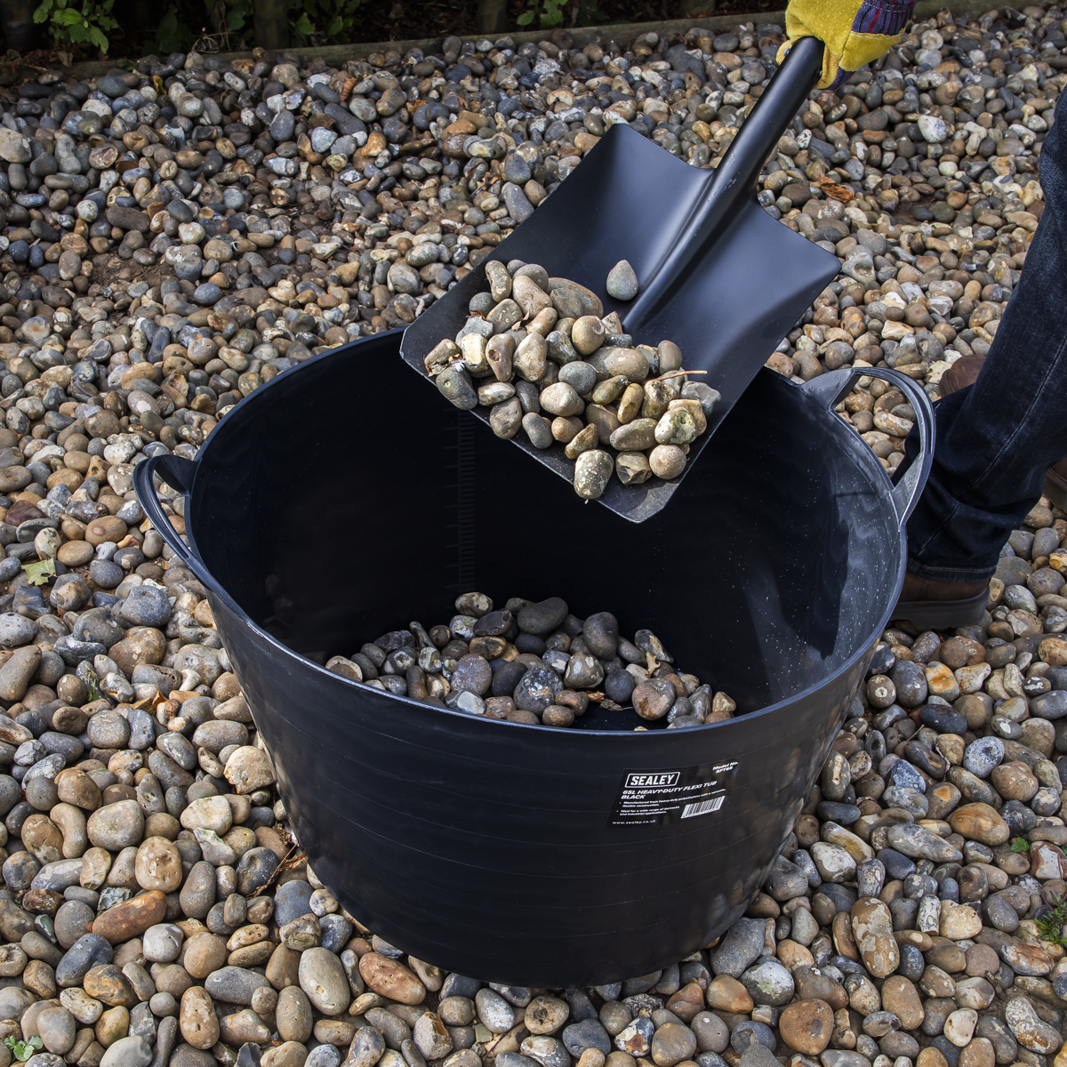Sealey SFT65 Heavy-Duty Flexi Tub 65L - Black