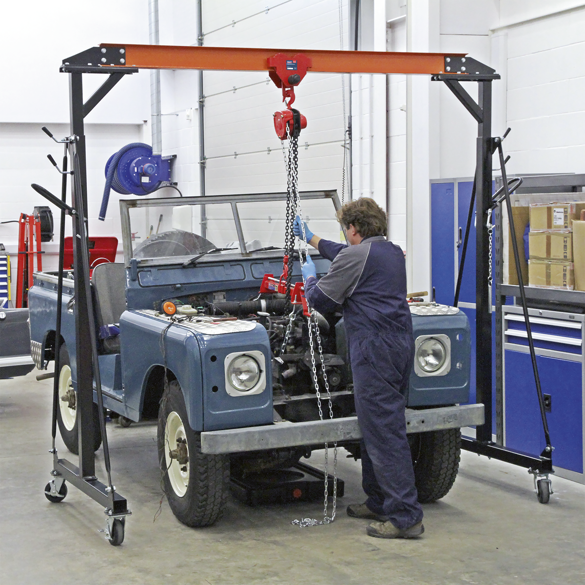 Sealey SG1000 Portable Lifting Adjustable Gantry Frame 1 Tonne