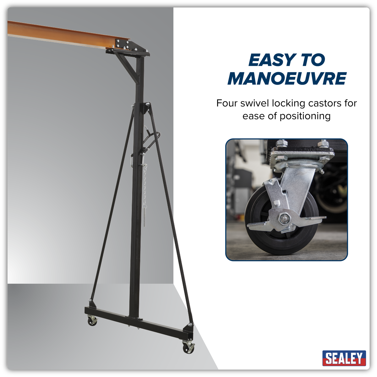 Sealey SG500 Portable Lifting Adjustable Gantry Frame 0.5 Tonne