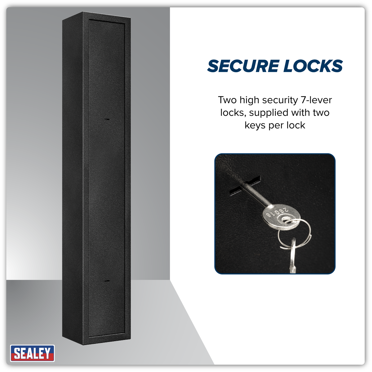 Sealey SGS3AB 3 Gun Cabinet with Ammo Safe