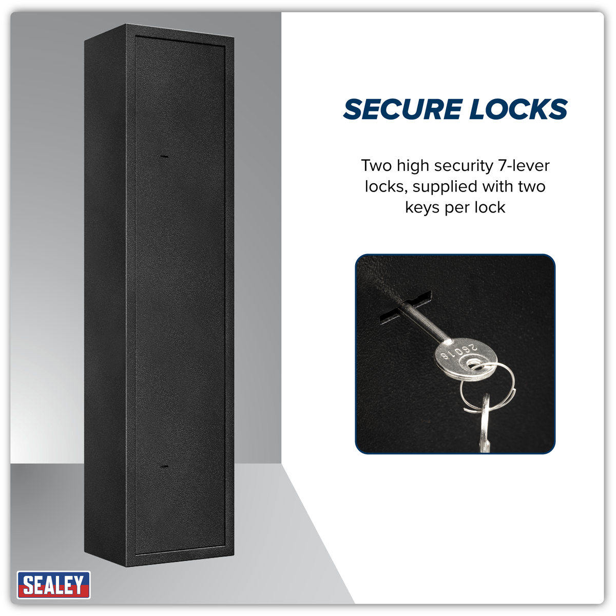 Sealey SGS5AB 5 Gun Cabinet with Ammo Safe