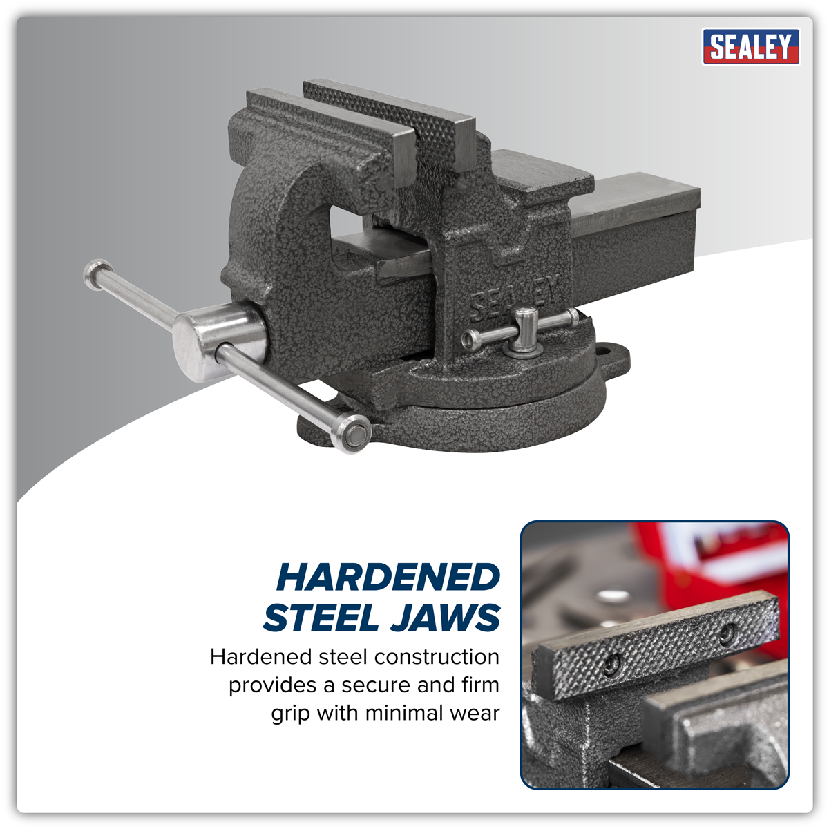 Sealey SGV100L 100mm SG Iron Vice with Swivel Base