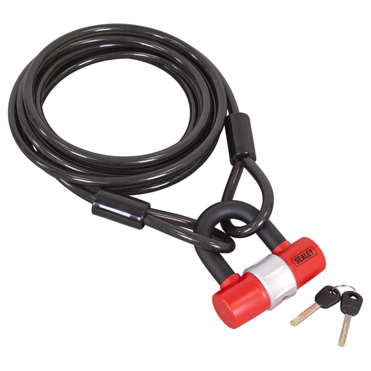 Sealey SHGCL5 Motorcycle Cable Lock 10mm x 5m