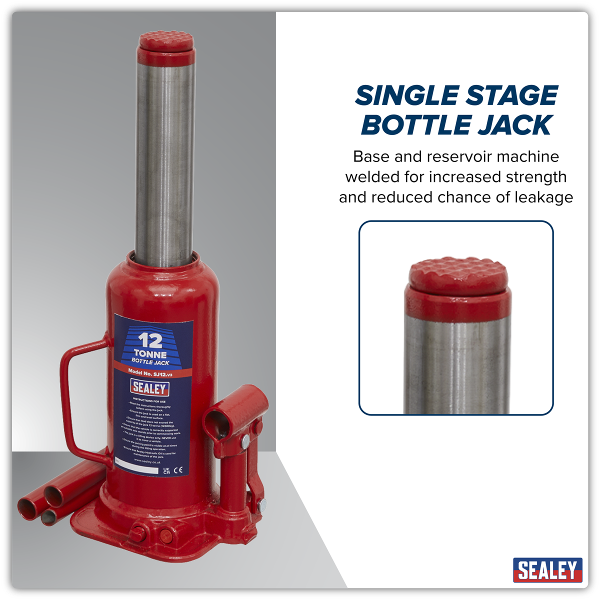 Sealey SJ12 Bottle Jack 12 Tonne