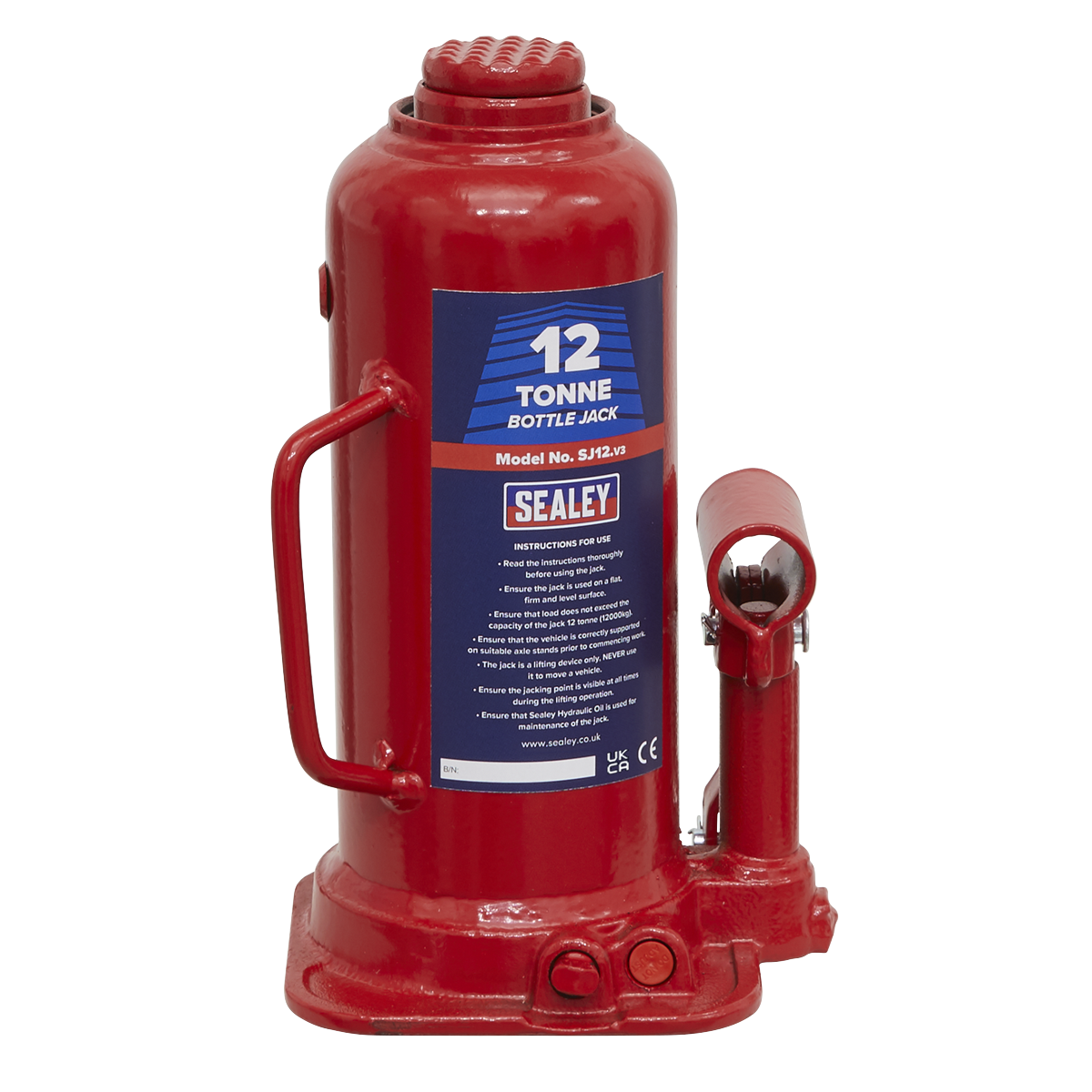 Sealey SJ12 Bottle Jack 12 Tonne