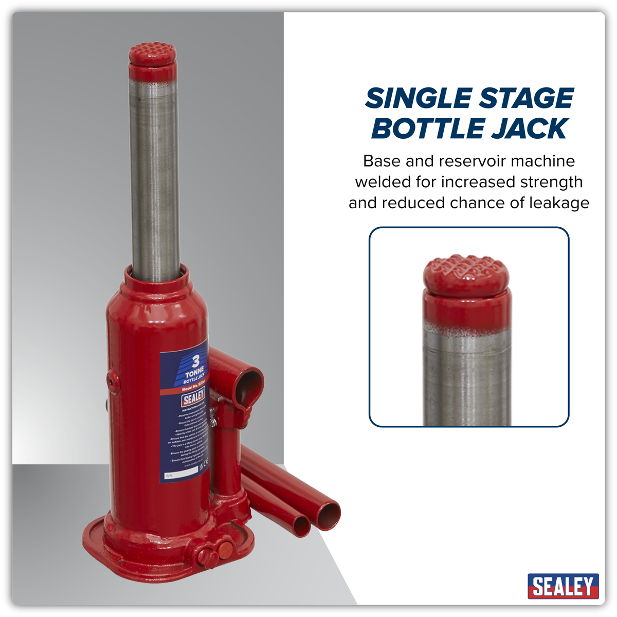 Sealey SJ3 Bottle Jack 3 Tonne