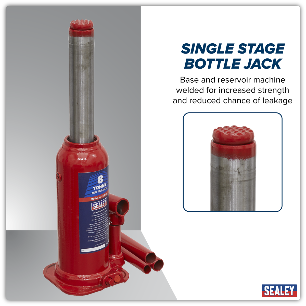 Sealey SJ8 Bottle Jack 8 Tonne