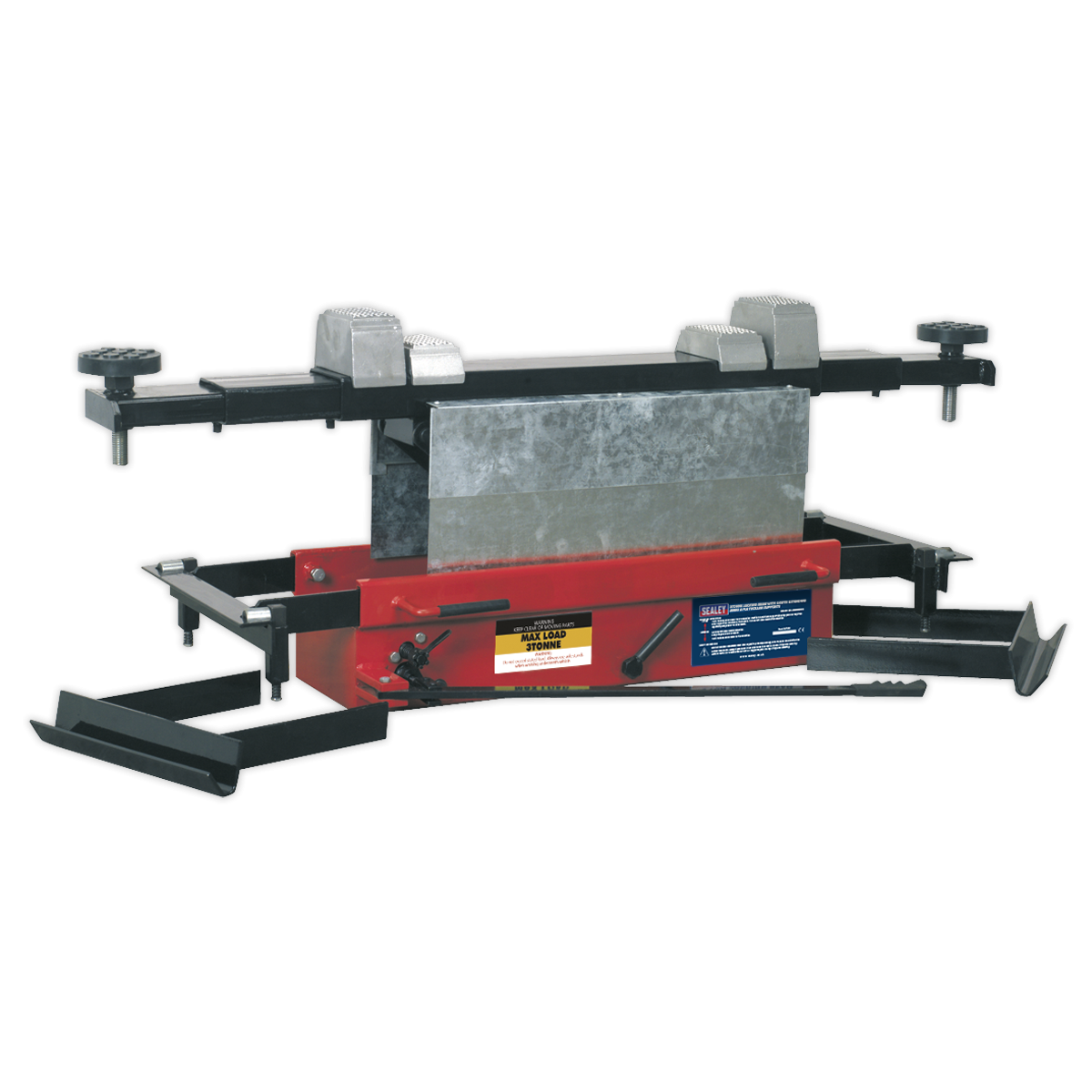 Sealey SJBEX300 Jacking Beam 3 Tonne with Arm Extenders & Flat Roller Supports