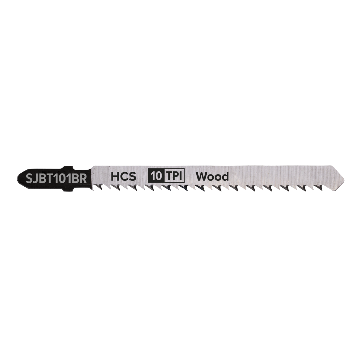 Sealey SJBT101BR Jigsaw Blade for Hard Wood Downward Cut 100mm 10tpi - Pack of 5