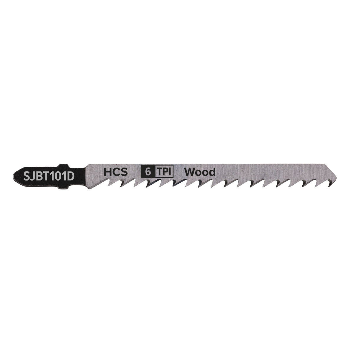 Sealey SJBT101D Jigsaw Blade for Hard Wood 100mm 6tpi - Pack of 5