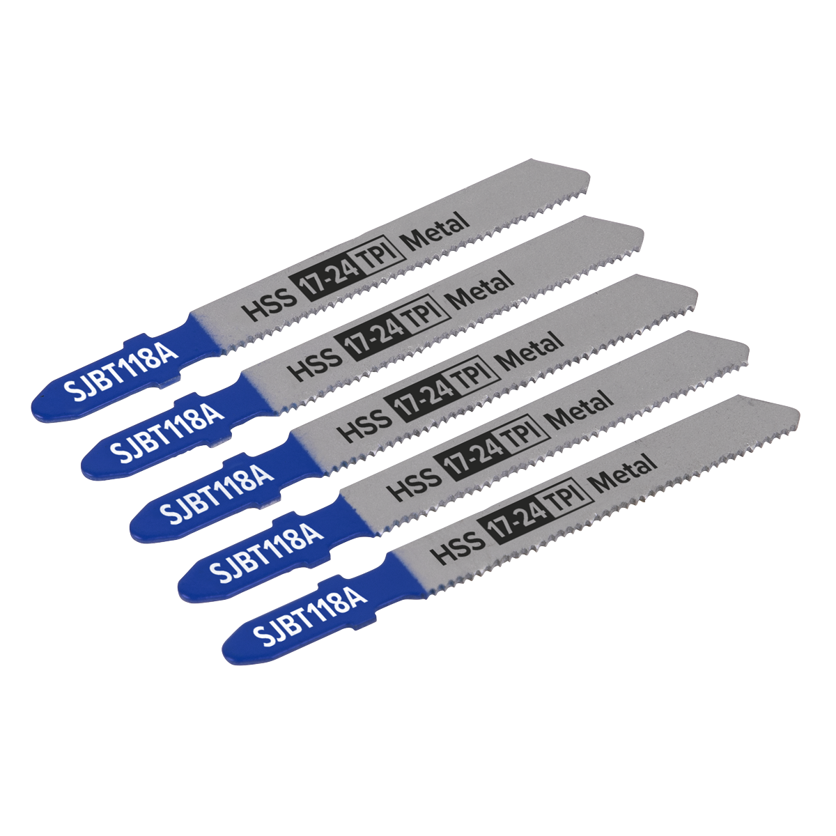 Sealey SJBT118A Jigsaw Blade for Metal 92mm 17-24tpi - Pack of 5