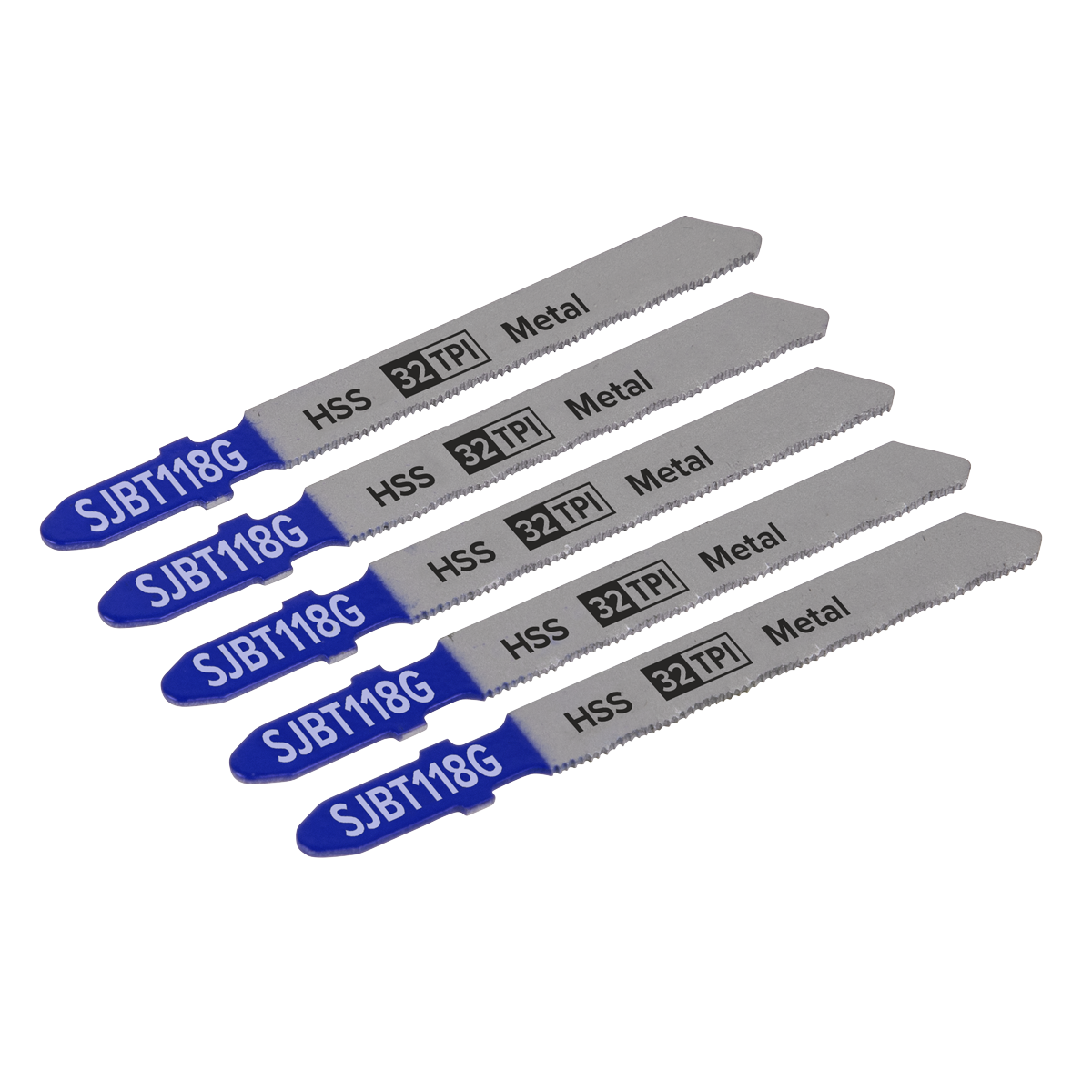 Sealey SJBT118G Jigsaw Blade for Metal 75mm 32tpi - Pack of 5