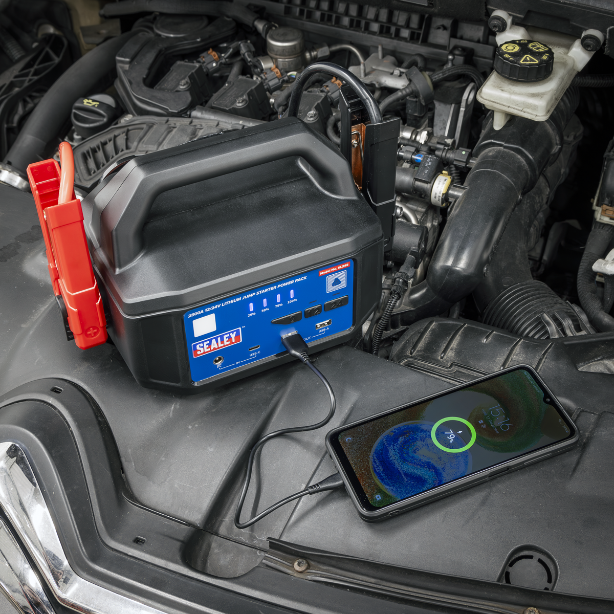 Sealey SL34S 2500A 12/24V Lithium Jump Starter Power Pack