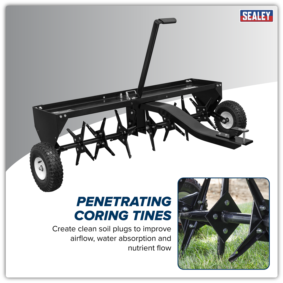 Sealey SLA48T 48"Tow Behind Plug Aerator