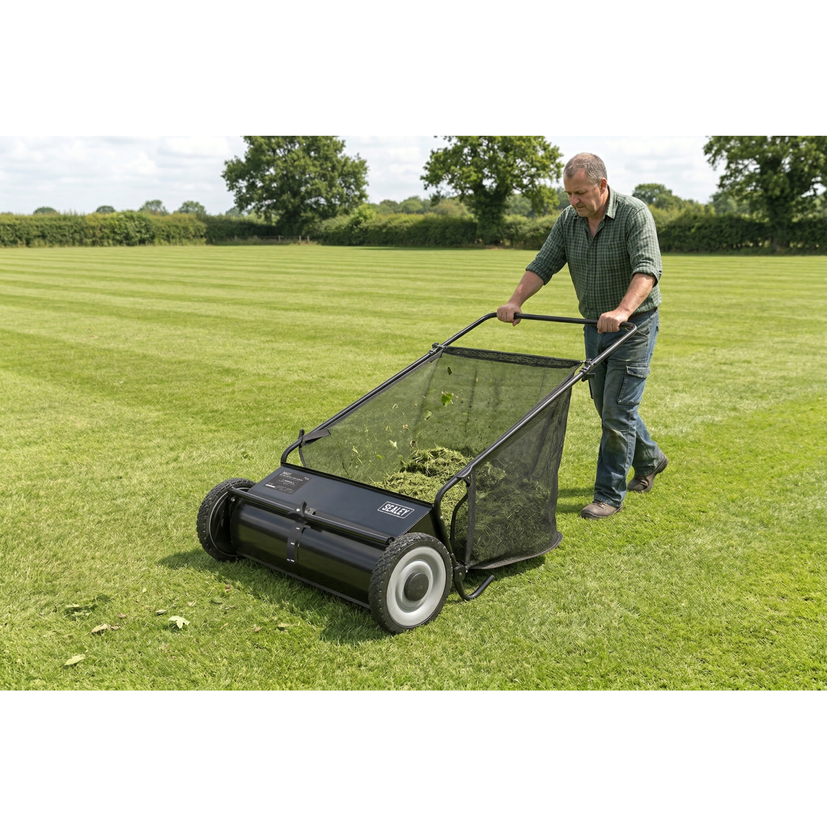Sealey SLS26 26" Walk Behind Garden Sweeper 200L Capacity