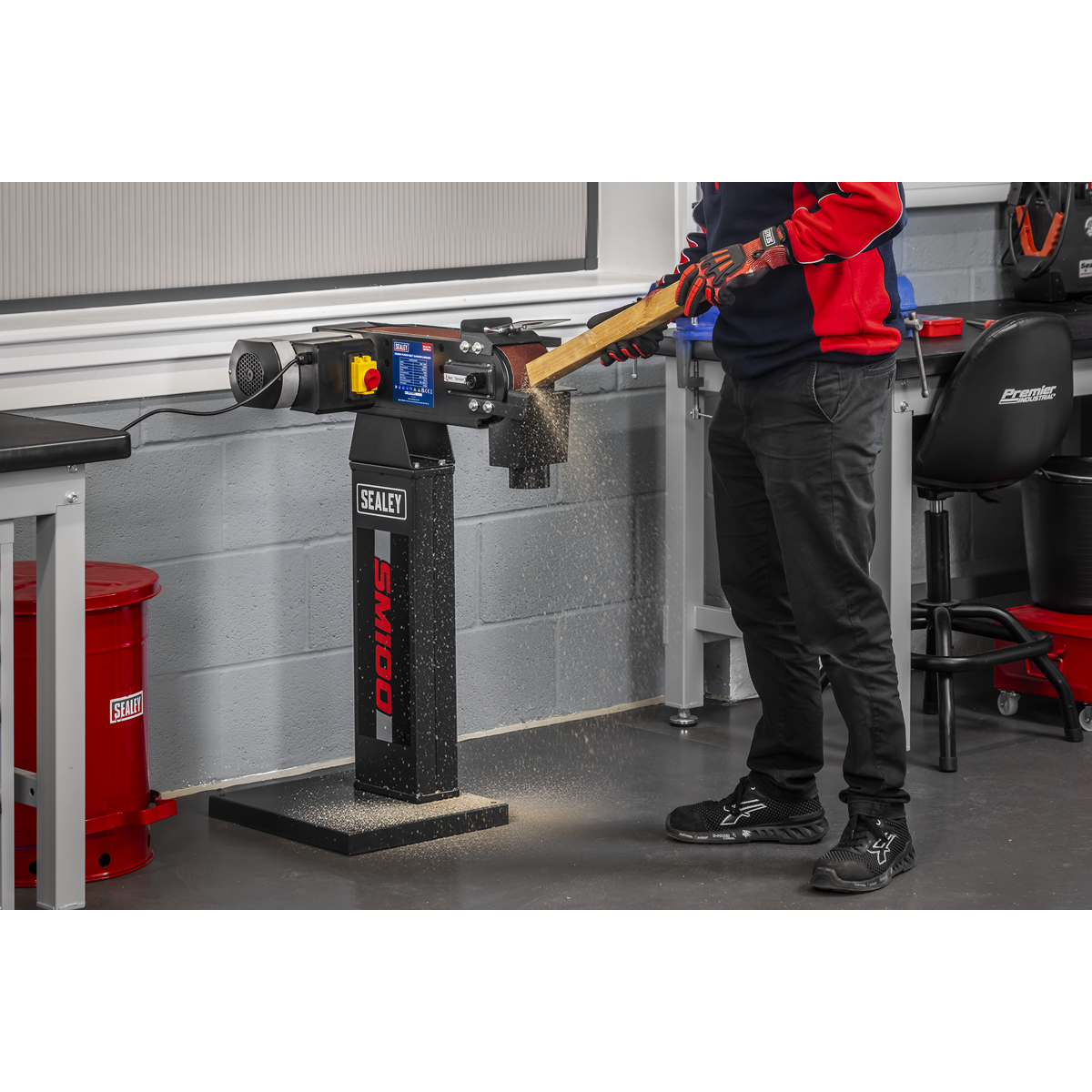 Sealey SM100 Power Belt Sander/Linisher 100 x 1220mm 1500W/230V