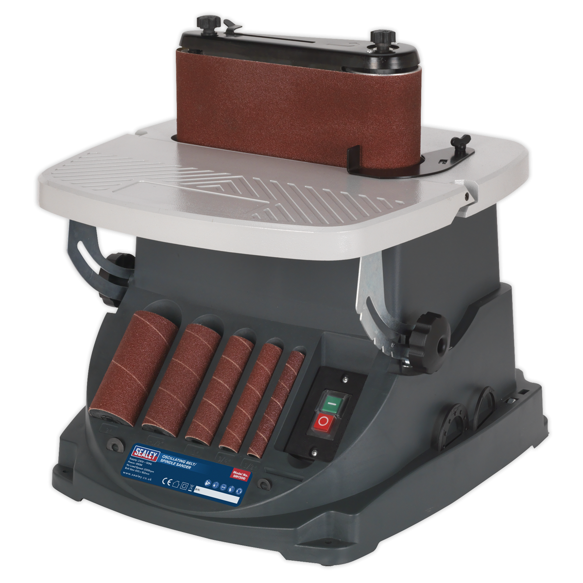 Sealey SM1300 Oscillating Belt & Spindle/Bobbin Sander 450W/230V