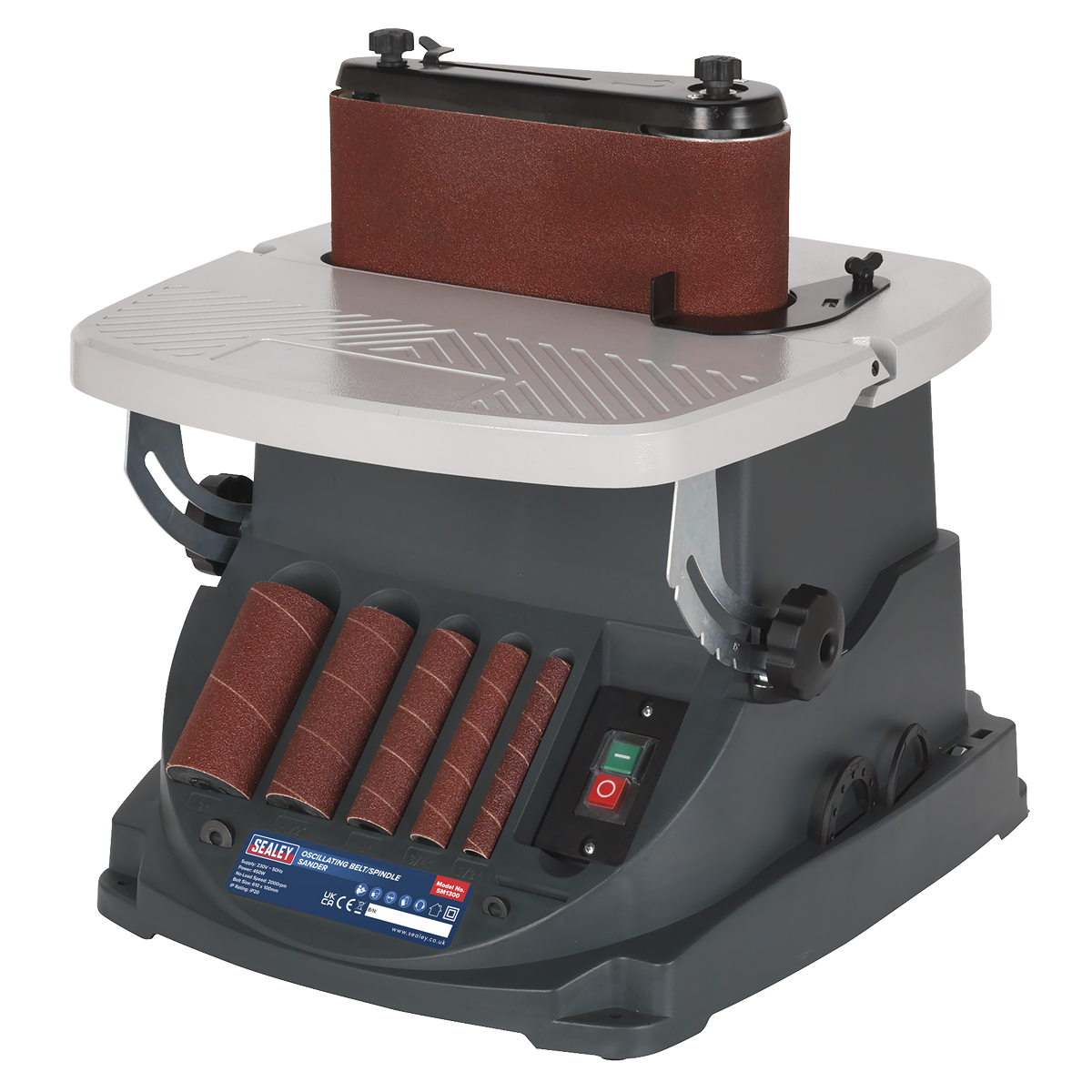 Sealey SM1300 Oscillating Belt & Spindle/Bobbin Sander 450W/230V