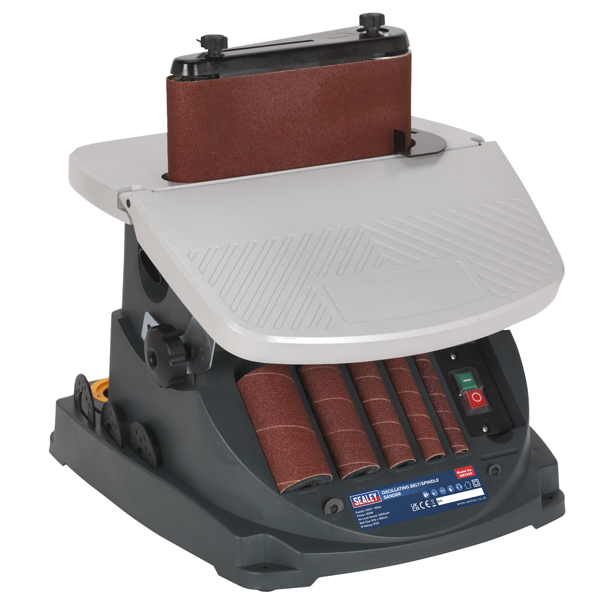 Sealey SM1300 Oscillating Belt & Spindle/Bobbin Sander 450W/230V